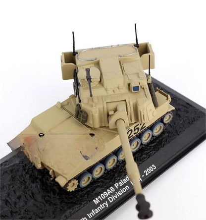 IXO 1/72 U.S. Berladin M109A6 Self-propelled Howitzer Army Tank Alloy Model Toys