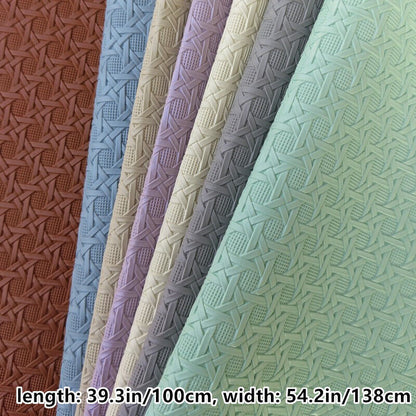 100cm Weaving Pattern Faux Leather Fabric Cloth F DIY Sofa Cover Bag Upholstery