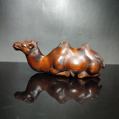 Wooden Ornament camel statue Wonderful carving sculpture home decor desert gift