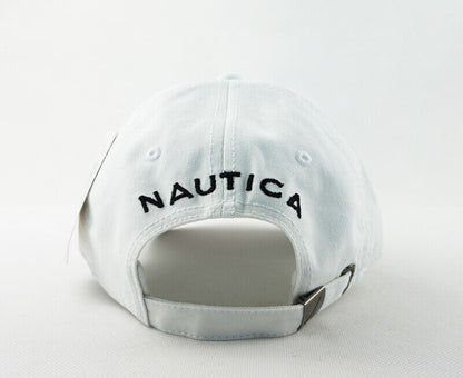 Nautica Hat Golf Ball Baseball Cap Adjustable Men's Unisex White 100% Cotton