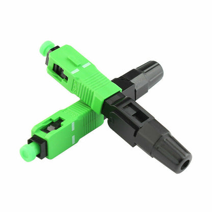 10pcs Ftth Embedded Quick Assembly Connector SC/APC Covered Wire Connector CATV