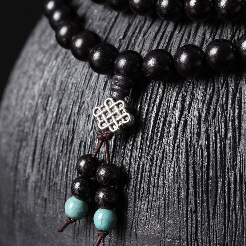Natural Authentic African Ebony Purple Sandalwood Bracelets Men Women Beads