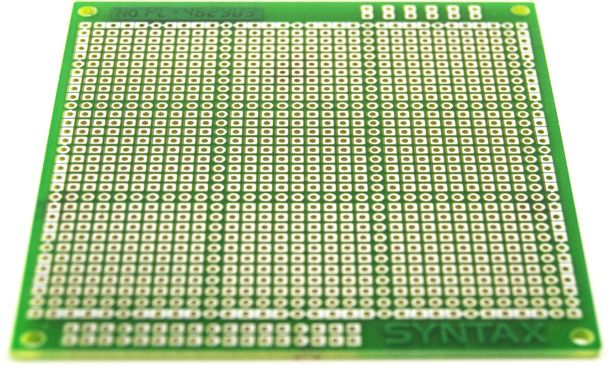 3¾" x 3⅜" Prototyping Board, 0.042" Diameter Holes on 0.1" Grid (PC462903)