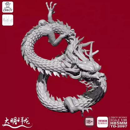 85mm Resin Figures Model Fantasy Classic Chinese Dragon Unassembled Unpainted