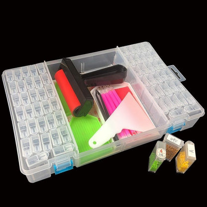 5D Diamond Painting Accessories Tool Kits 30x20cm Plastic Embroidery Storage Box