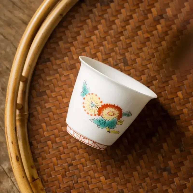 Kiln White Porcelain Teacup Kung Fu Tea Set Single Cup Porcelain Master Cup
