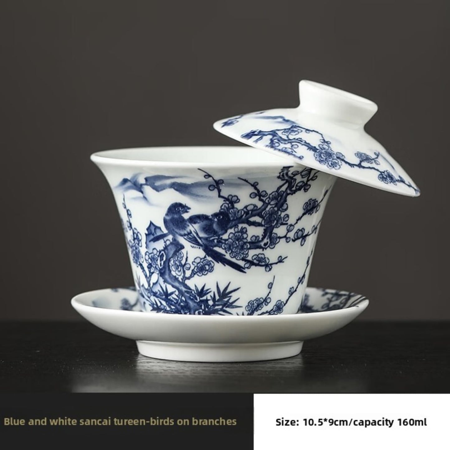 Jade Ceramics Gaiwan Teacup160ml 5.4oz Chinese Kungfu Tea Set
