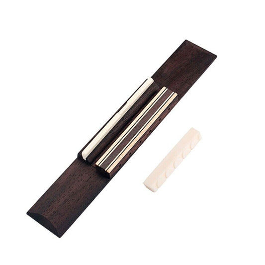 1 Set Rosewood Guitar Bridge Bone Guitar Saddle Nut for Acoustic Classic Guitar