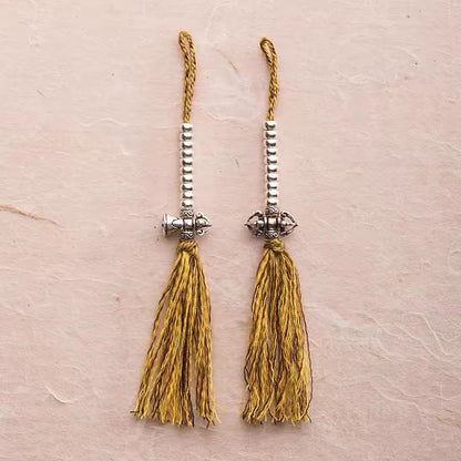 Tibetan Tassel Counter Vajra Bell Pestle Bead Accessory Meditation Charm