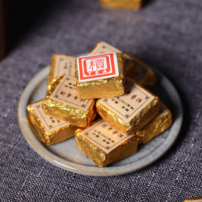 Yunnan 'Jia' Word Mini Tea Ripe Pu'er Brick Made By 2003 Old Puer Shu Puerh Tea