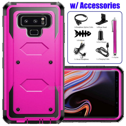 For Samsung Galaxy Note 9 Rugged Hybrid Case Phone Cover w/ Accessory