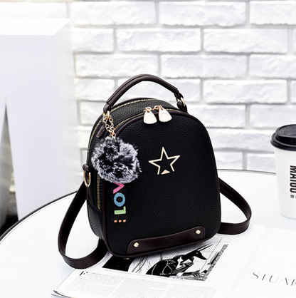 Fashion Women's PU Leather Backpack Bag Fashion Purse Cross Shoulder Travel Bag