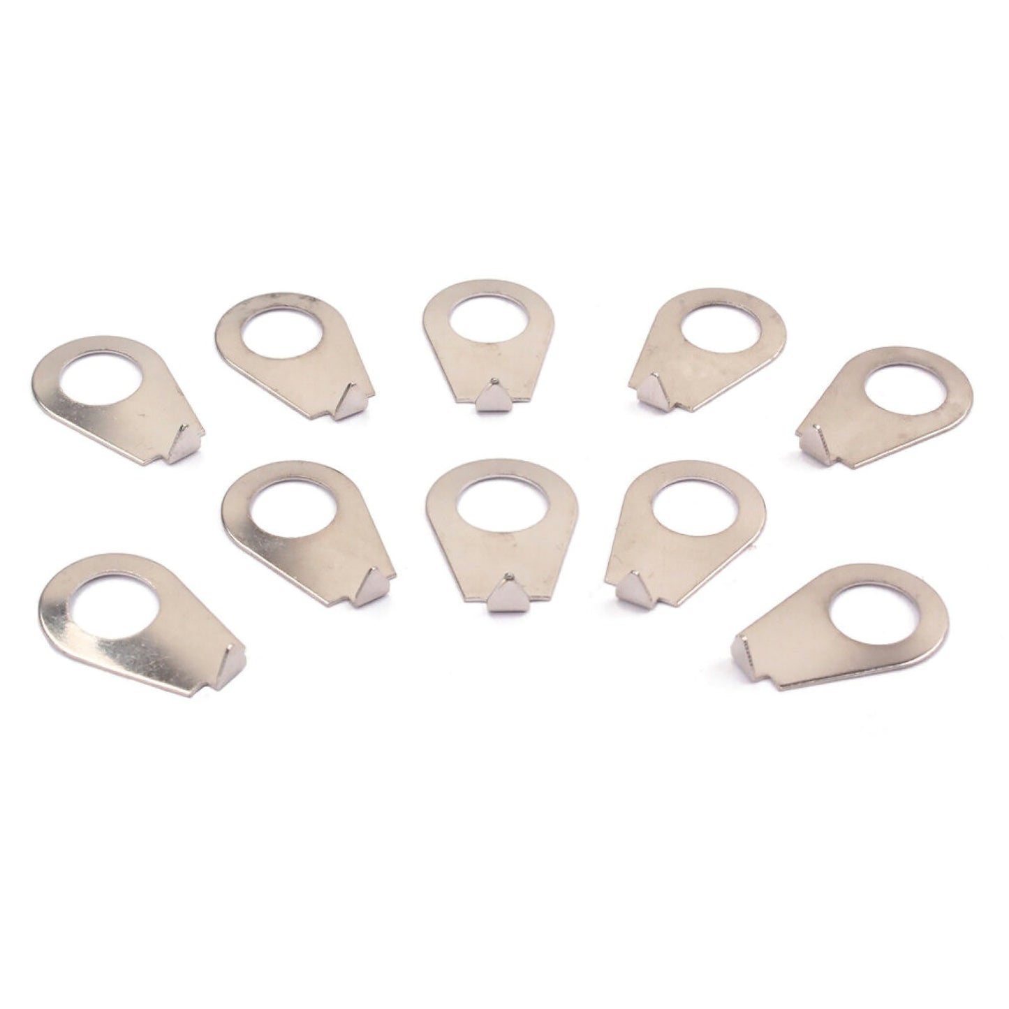 10Pcs 8.5mm Guitar Knobs Pointer Plate Washer Knob Position Indicator Chrome