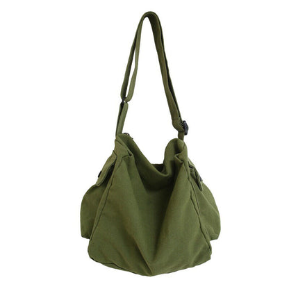 School Messenger Bag Solid Color Shopper Travel Bag Crossbody Purse 1PCS Casual