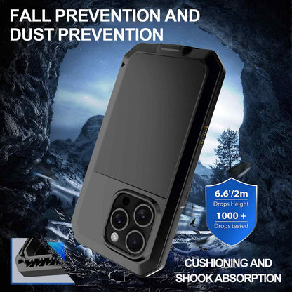Heavy Duty Protection Armor Metal Case for iPhone 17e 17 16 Pro Max iPhone Air
