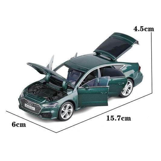 1:32 Diecast 2019 Audi A7 Metal Car Model Toy Door Open Sound Light Gift For Kid