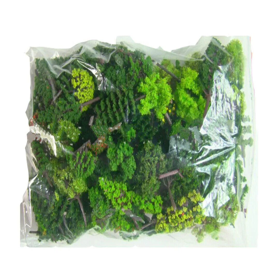 Miniature Trees Models 30Pcs Mixed Wire & Plastic Landscape Train Layout Scenery