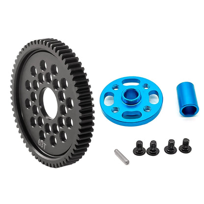 RC Gears High-Speed Metal Gear Aluminum Kit for TAMIYA TT-02 RC Crawler Car 63T