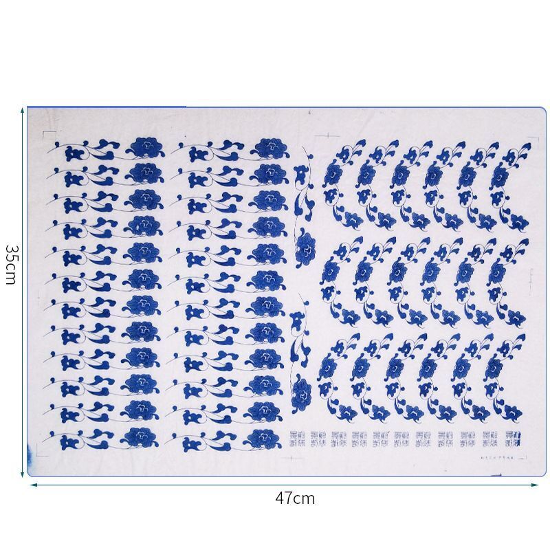 Ceramic Clay Transfer Paper Underglaze Colored Flower Decal Pottery Tool 47x35cm