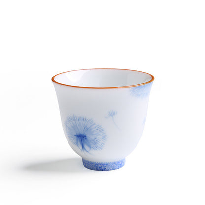 Porcelain Tea Cup For Puer Handpainted Floral Design Ceramic Master Cup 50ml New