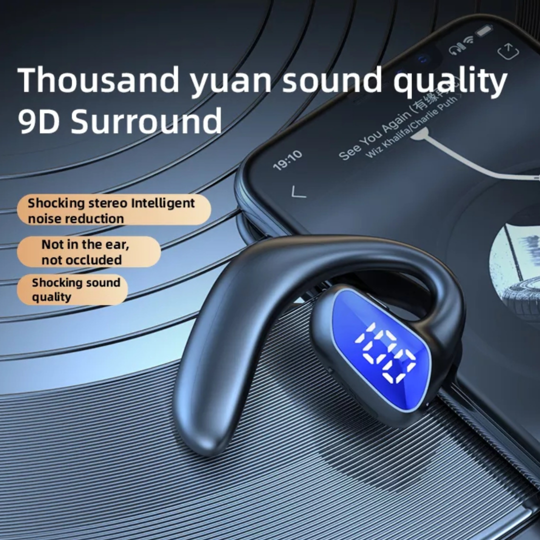 Wireless Bluetooth 5.2 Earpiece Headset Driving Trucker Earbuds Noise Cancelling