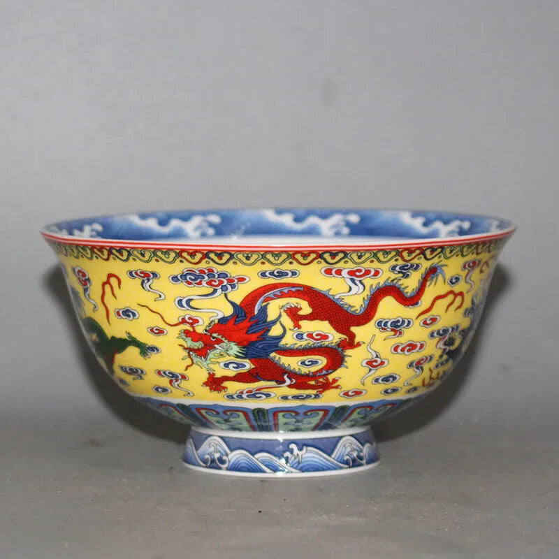 Collection of Decorative Arts and Crafts, Dragon Pattern Bowl Porcelain