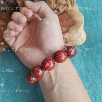 20mm Grade A Natural Starry Wood Prayer Beads Men Woman Buddha Blessing Bracelet
