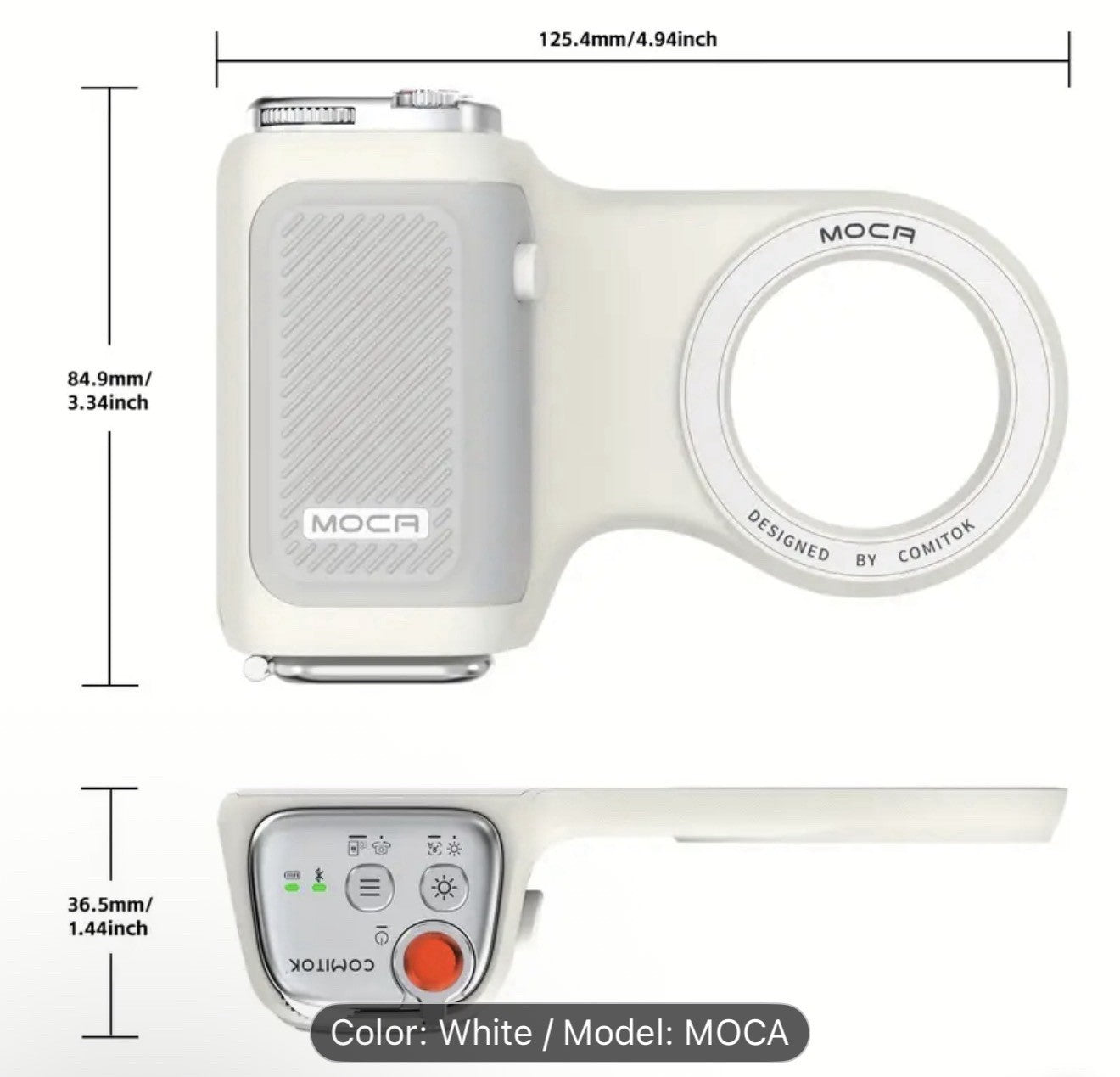 COMITOK MOCA Phone Camera Grip, Magnetic Smartphone Holder with DSLR Style