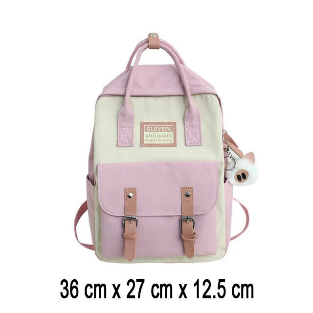 Girl Children Backpack School Bag Back Pack Pink Kid Child Schoolbag Class Kit