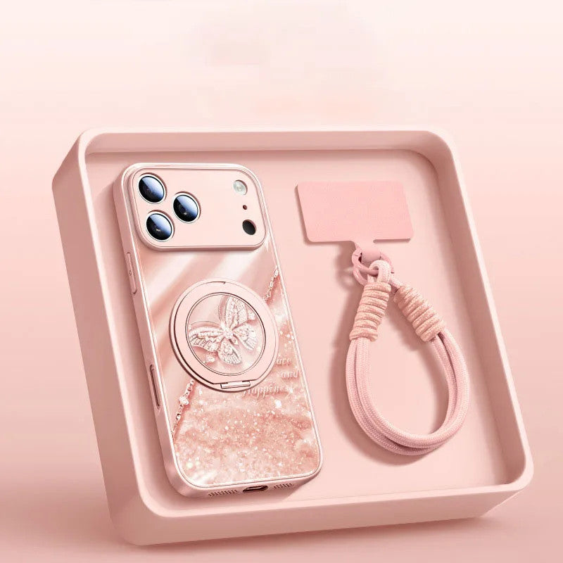 Mobile Phone Cover Cases for iPhone 17/16/15 Pro Max Equipped with Phone Strap