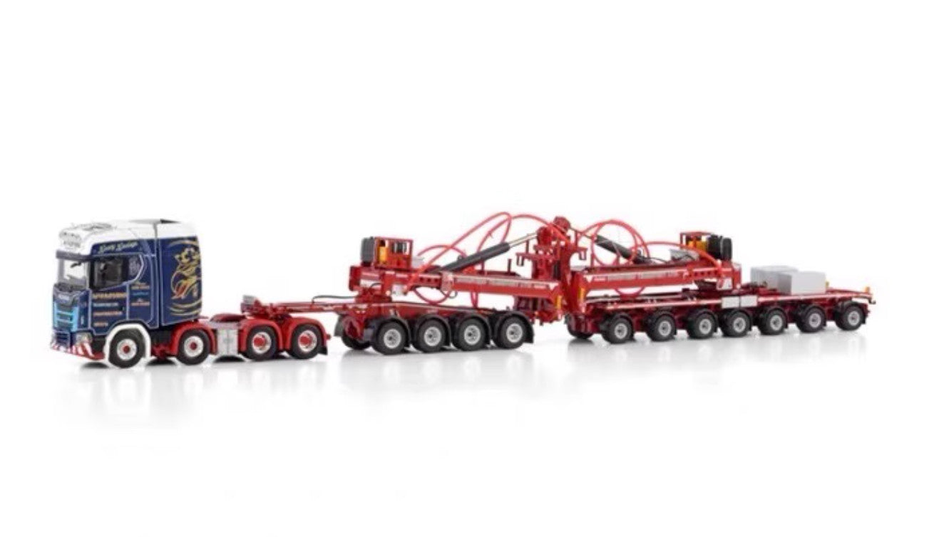 1:50 WSI SCANIA S CS20H 8X4 Wind Power Trailer MCFADYENS Machine Diecast Model