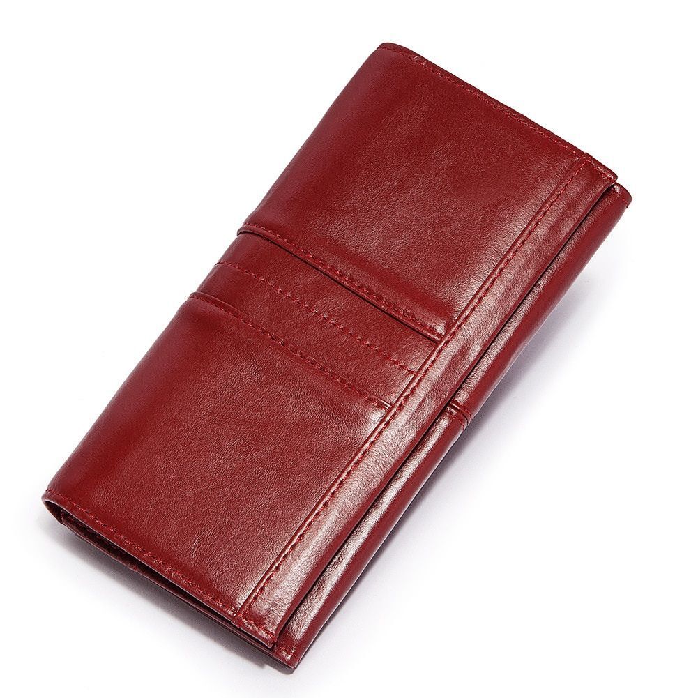 Leather Women Wallet Long Multi-Card Holder Large Mobile Phone Purse 18*3.5*9 CM