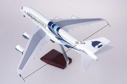 46CM 1:160 Malaysia Airlines AIRBUS A380 Airplane Landing Gear Resin Plane Model