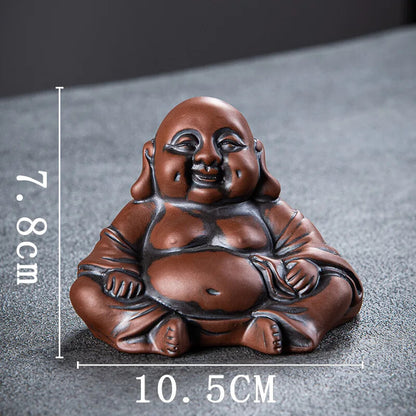 1pc 4.13" Yixing Purple Sand Tea Pet Ornaments Creative Purple Clay Decoration