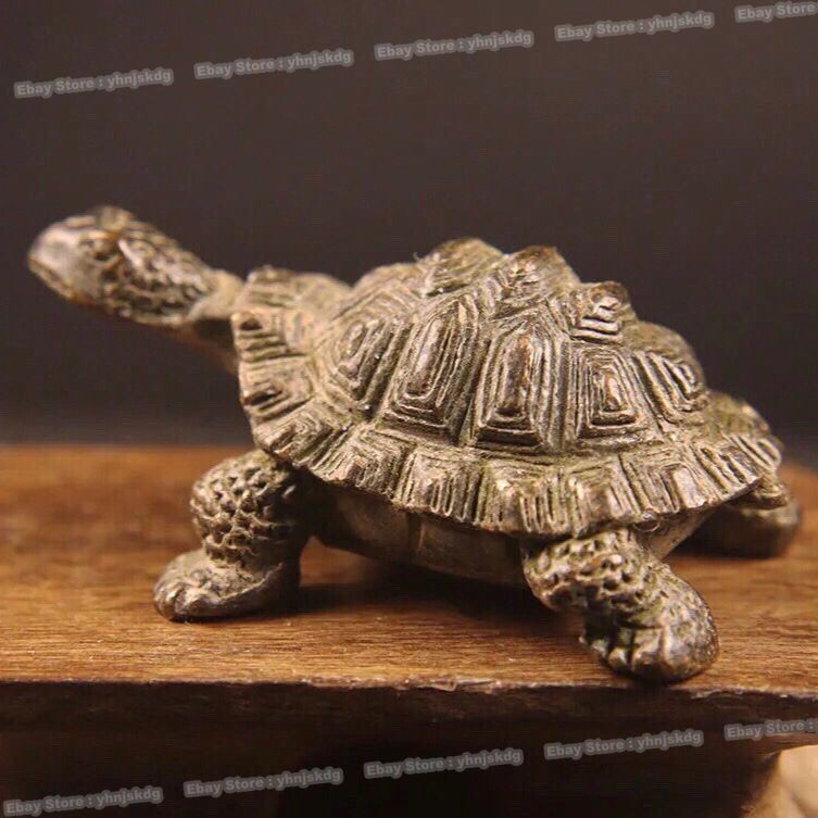 Antique Bronze Longevity Turtle – Auspicious Garden & Tea Table Decor