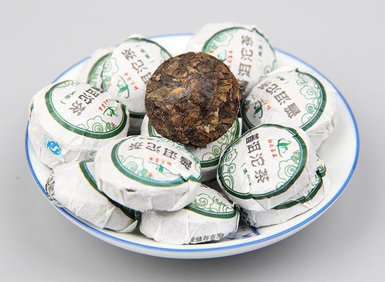 Yunnan Tea Hongyuan Mini Tuocha Original Pu'er Tu Tea Raw 200g Bamboo Plate -