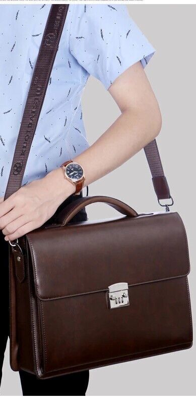 Fashion Password Lock Briefcase Business Men Shoulder Messenger Luxury Handbag