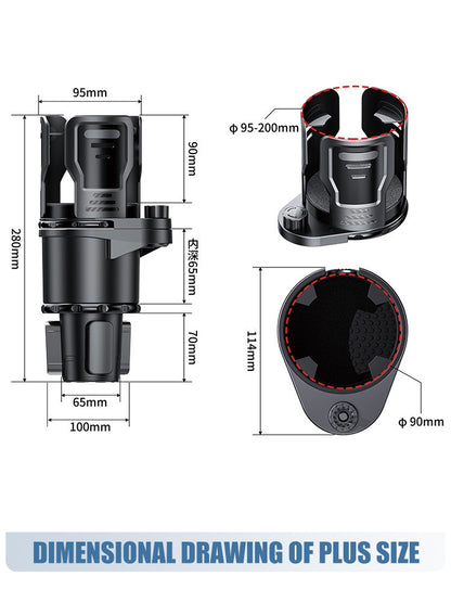 Multi functional car cup holder, car beverage holder, size with switch lock