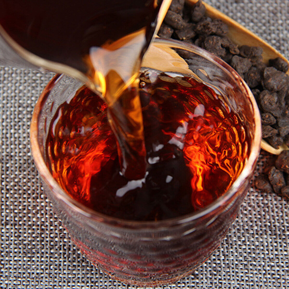 500g Handmade Bamboo Basket Yunnan Ripe Pu-erh Tea Packing Gift Cooked Puerh Tea
