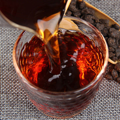 500g Handmade Bamboo Basket Yunnan Ripe Pu-erh Tea Packing Gift Cooked Puerh Tea
