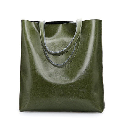 Cow Leather Bag Handbags Large Vintage Female Shoulder Bags Tote Purse Polyester