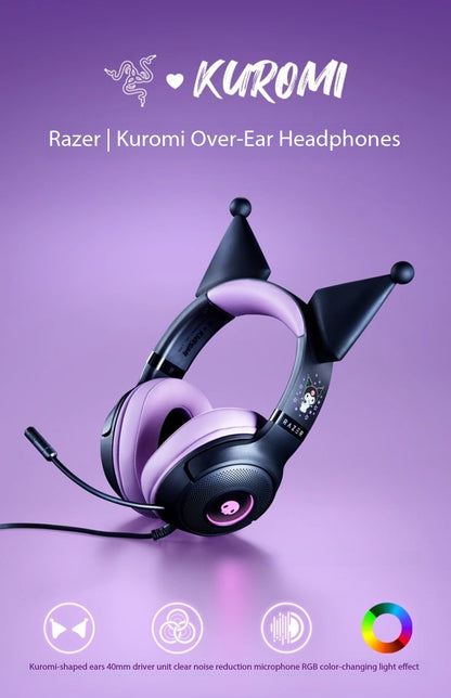 Razer x Sanrio Kuromi Wired Headset Headphone Limited Edition