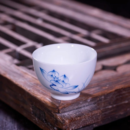 50ML Exquisite Hand-painted Ceramic Tea Cup, Small Tea Bowl Decorative Tea Set