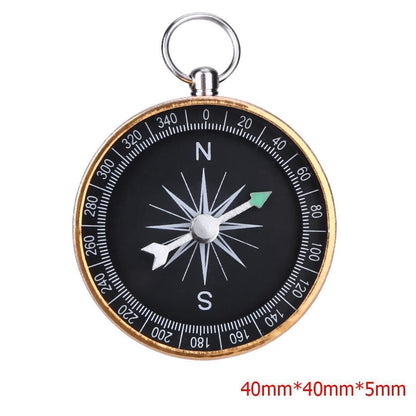 1pc Camping Compass Portable Outdoor Aluminum Gold Lightweight Practical Hiking