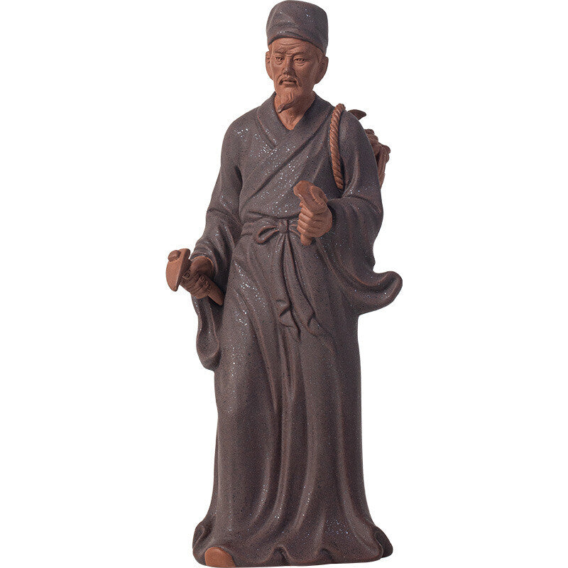 Huatuo Statue Yixing Zisha Purple Clay Tea Pet Decoration Handmade Artware New