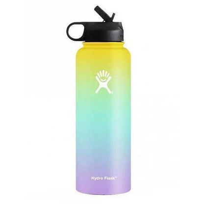 Hydro Flask Water Bottle Stainless Steel Insulated Wide Mouth Lid Straw Drink A+