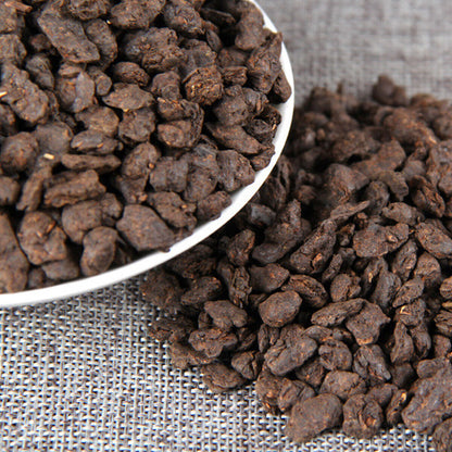 500g Handmade Bamboo Basket Yunnan Ripe Pu-erh Tea Packing Gift Cooked Puerh Tea