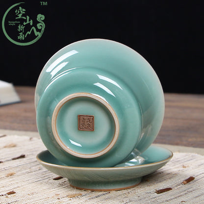 180ml Gaiwan Open Film Cover Bowl Longquan Celadon Kungfu Pot Tea Bowl Tea Cups