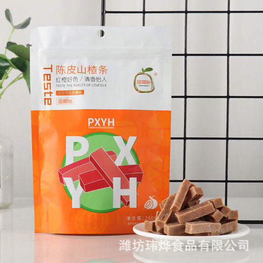 陈皮山楂条260g/袋 山楂零食 休闲零食山楂条小包装 Tangerine Peel Hawthorn Strips 260g/ Bag