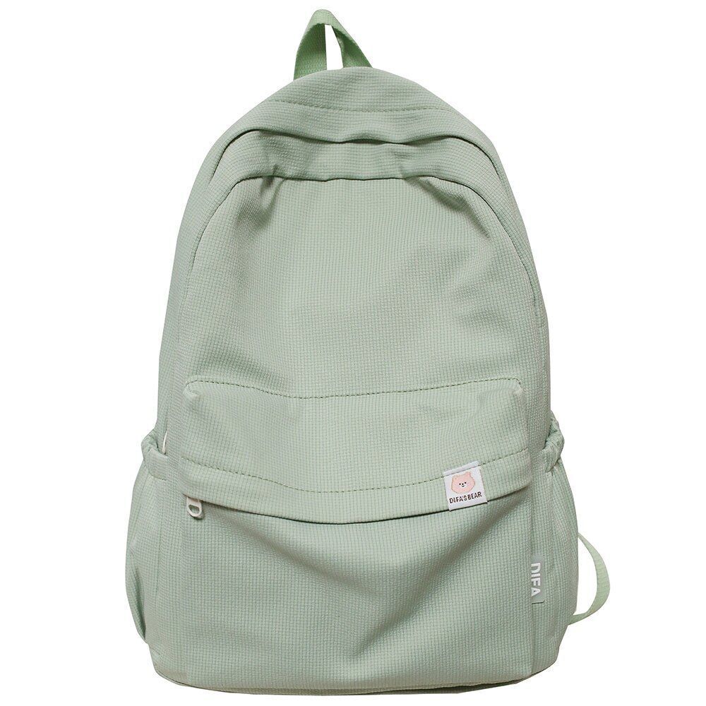 Cotton Bag Fabric Student Backpacks School Bag Fashion Backpack 29*13*43CM Green